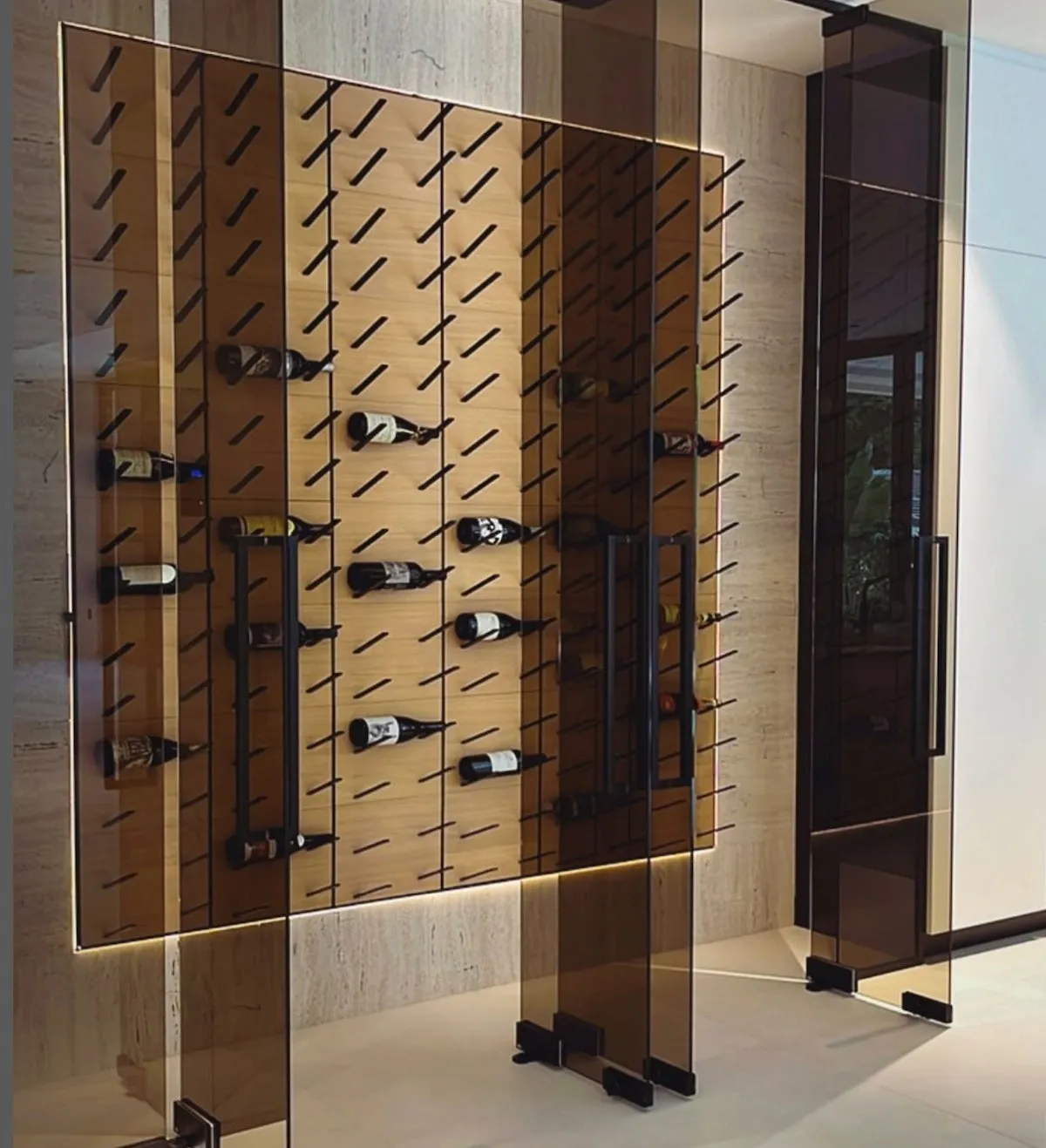 STACT Premier L-type Wine Rack - Oak & Black