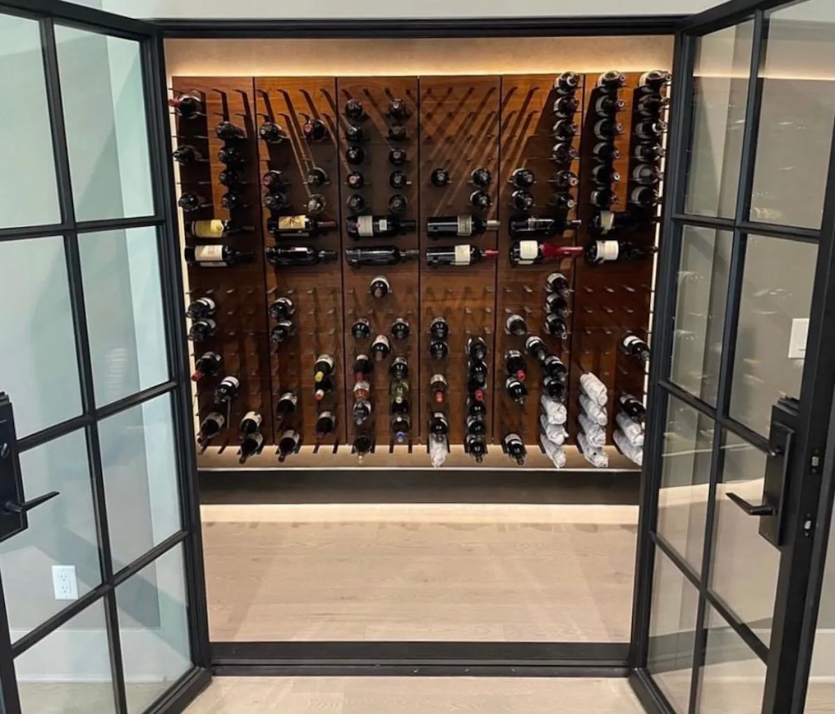 STACT Premier L-type Wine Rack - Walnut & Black