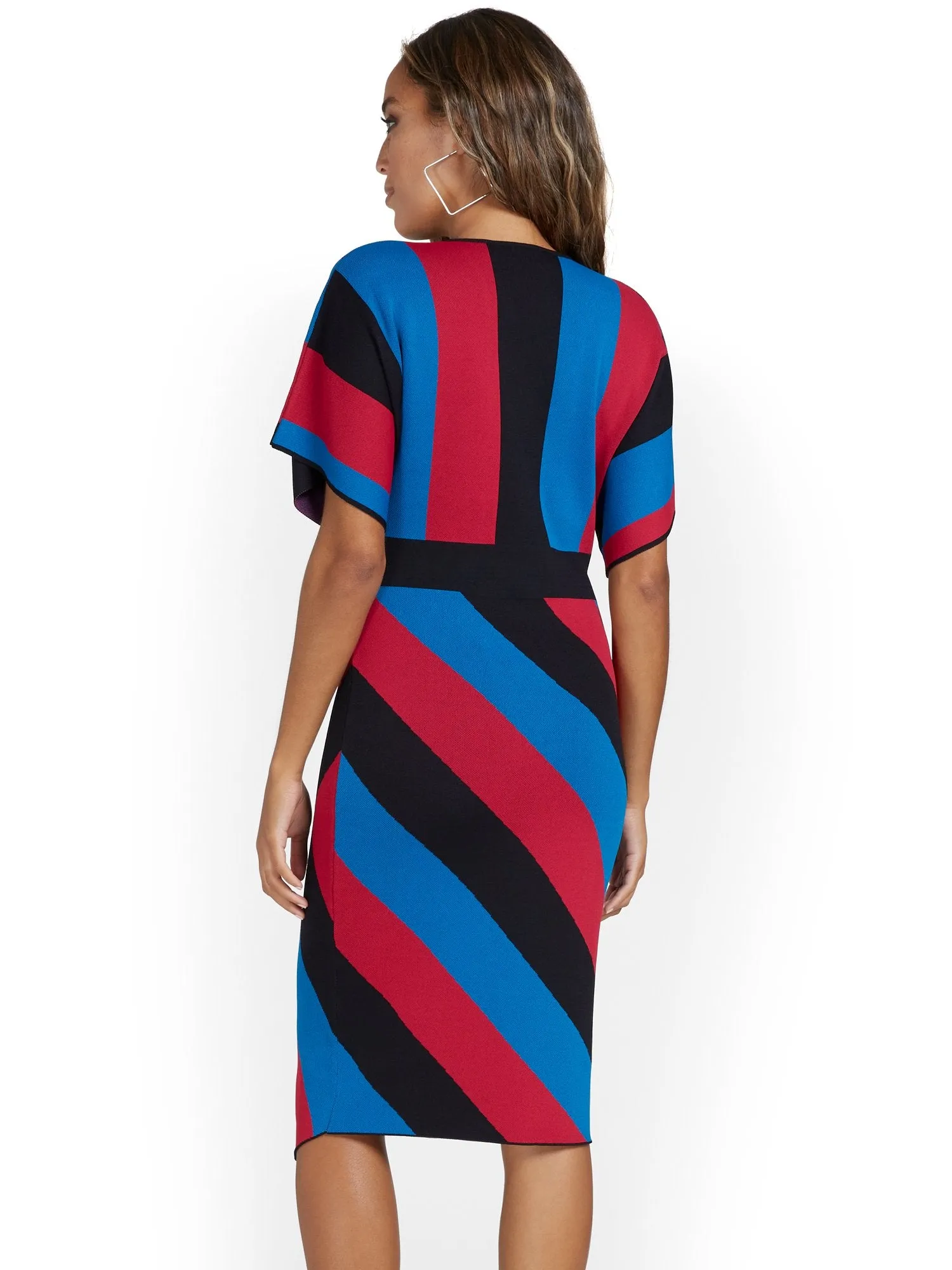 Stripe Dolman Sweater Dress