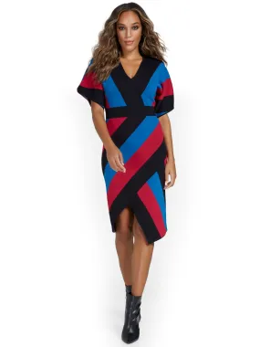 Stripe Dolman Sweater Dress