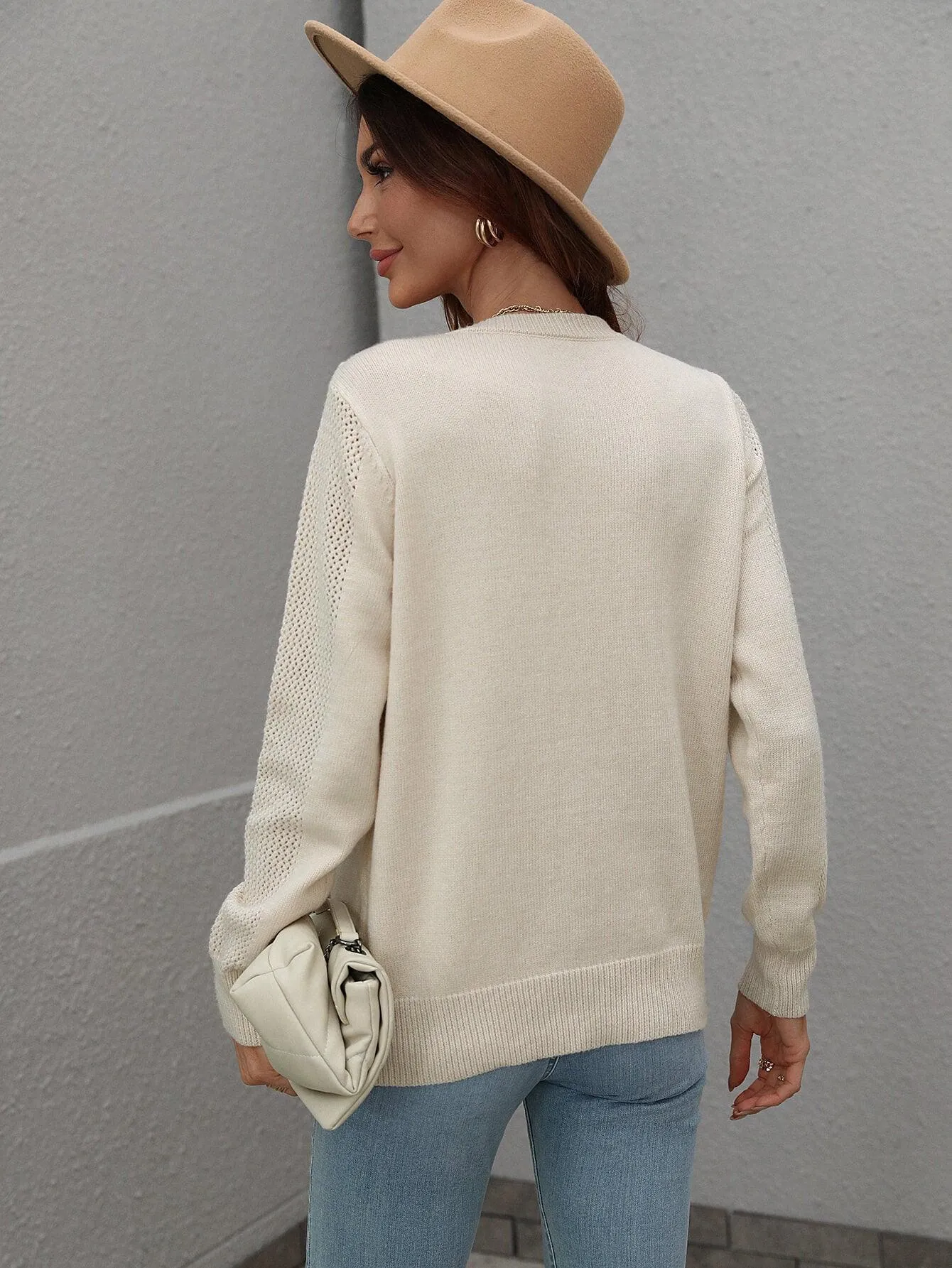 Swaying Long Sleeve Fringe Sweater