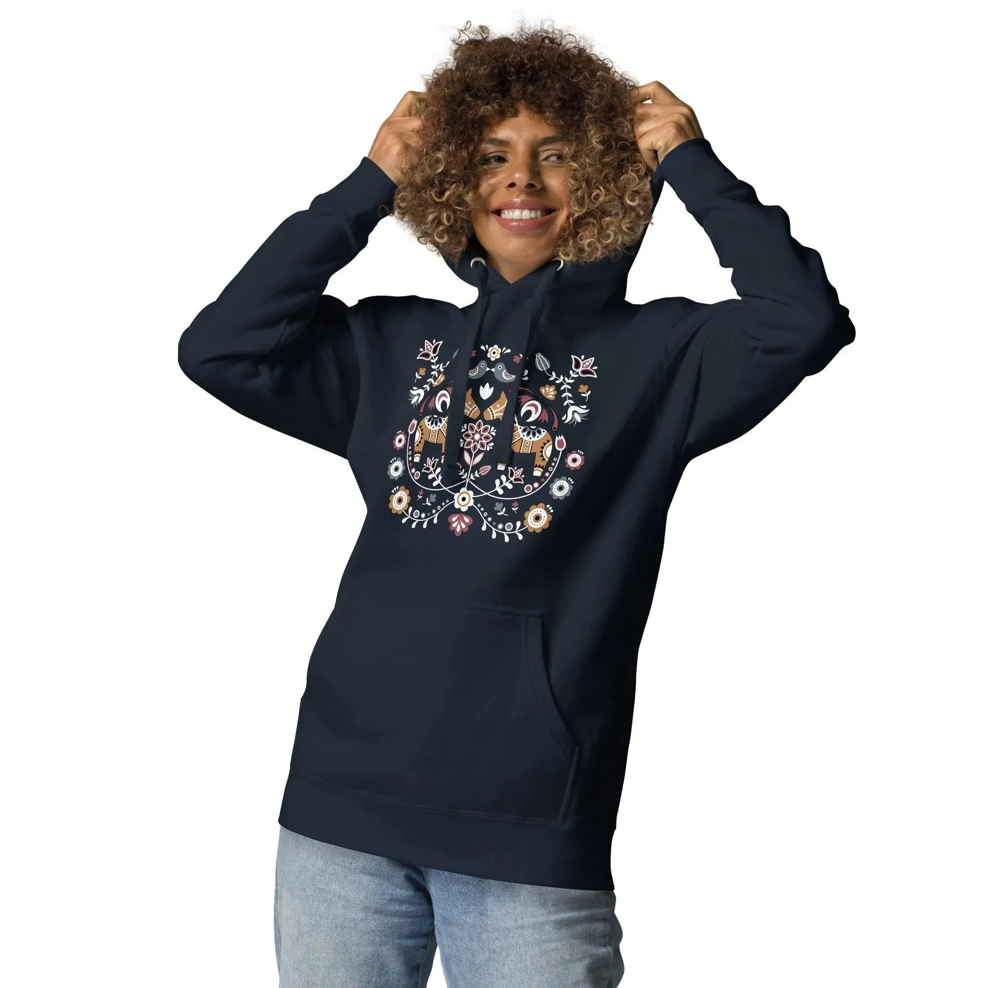 Swedish Dala Horse Hoodie