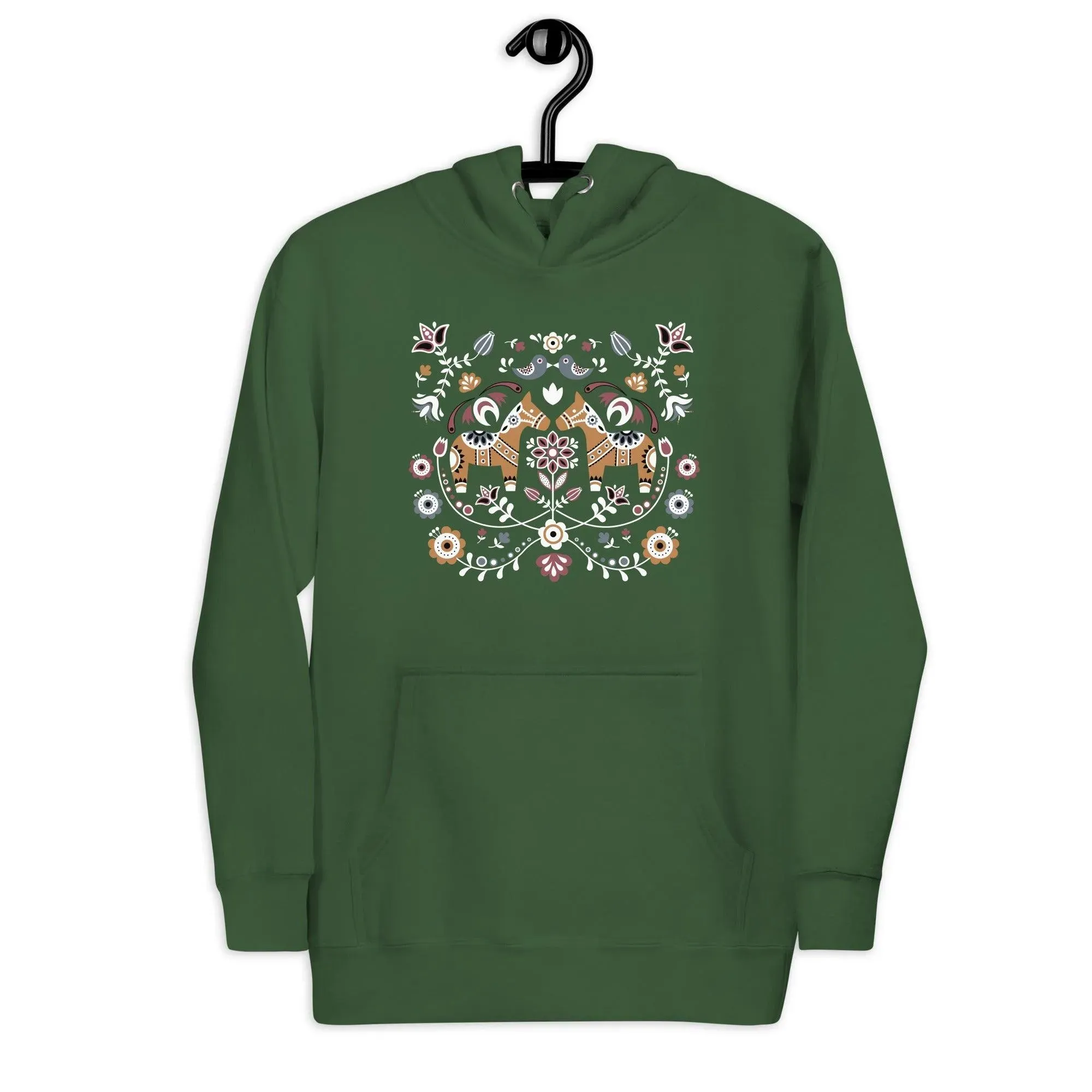 Swedish Dala Horse Hoodie