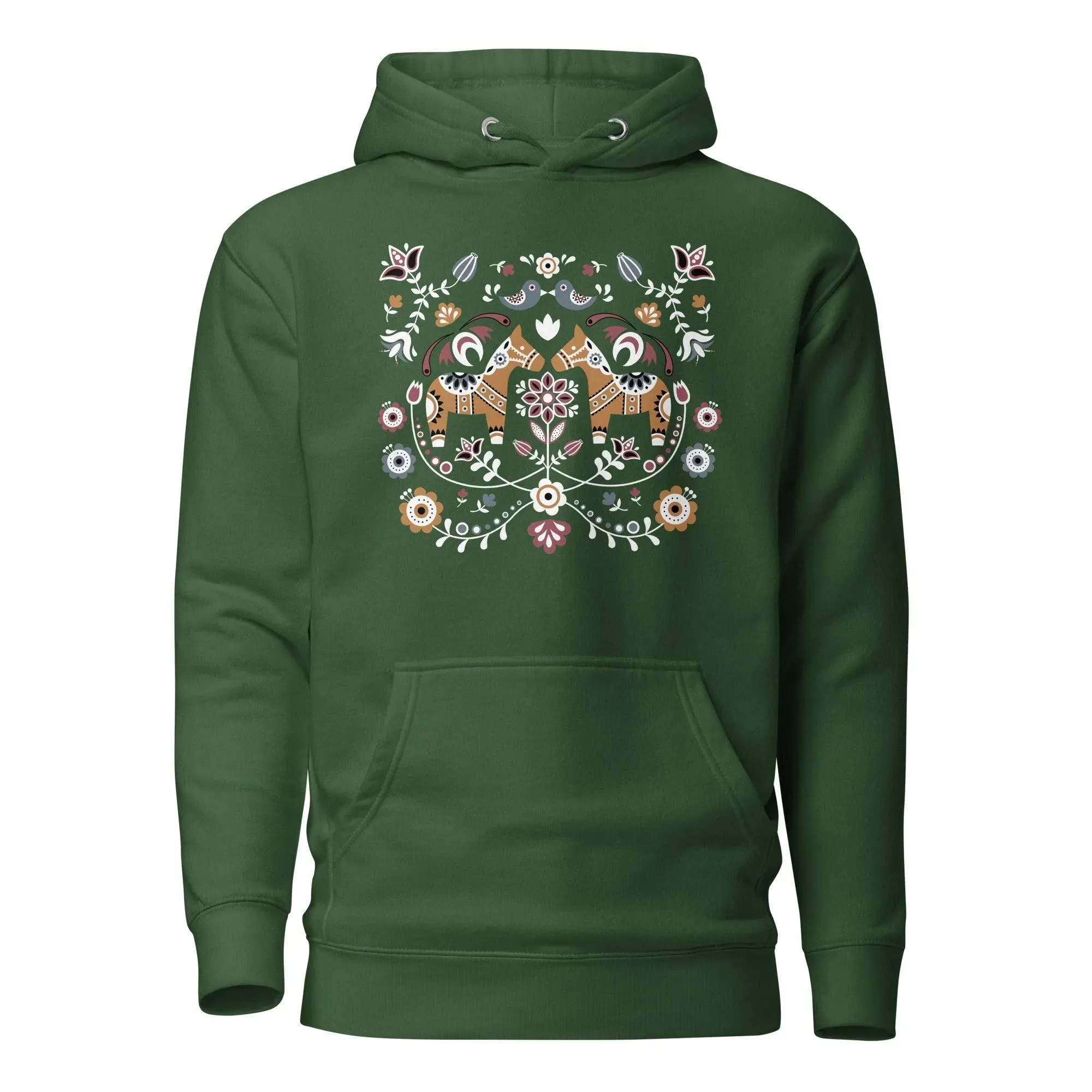 Swedish Dala Horse Hoodie