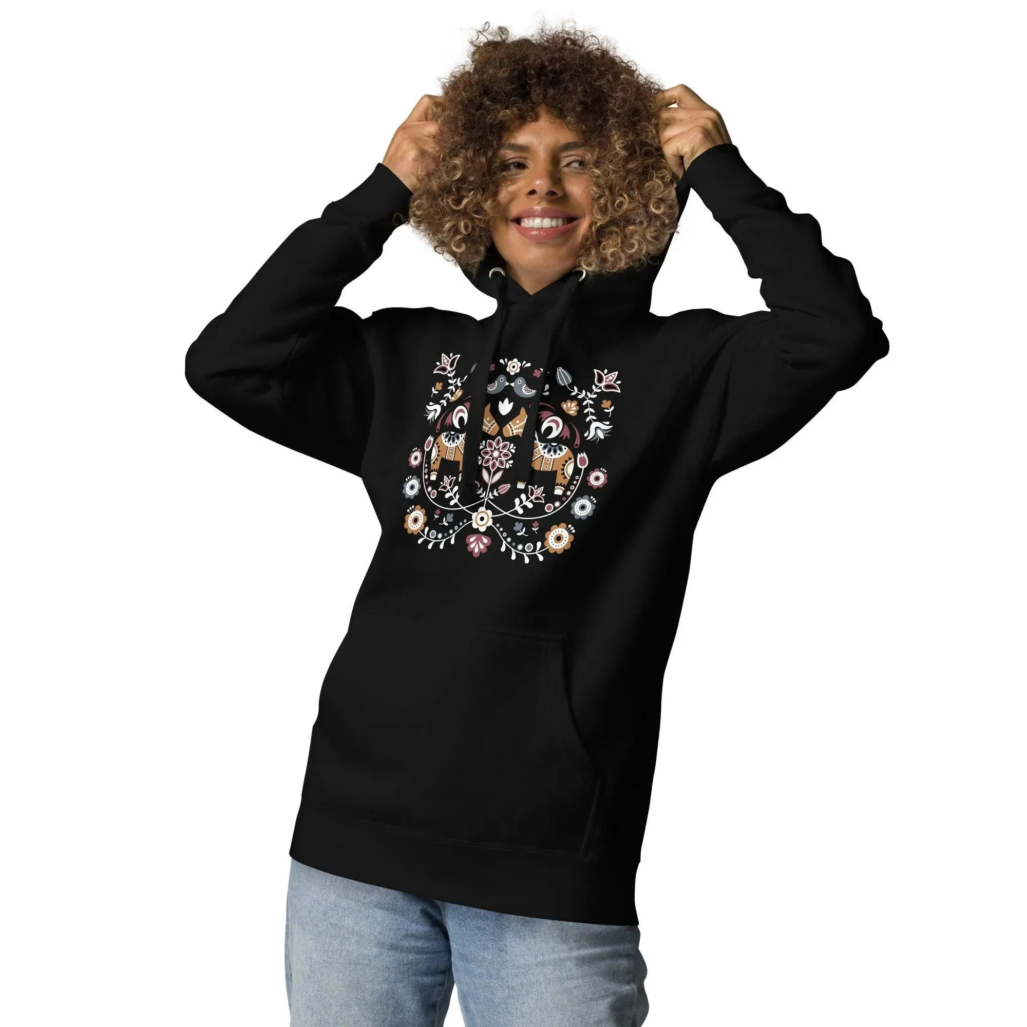 Swedish Dala Horse Hoodie