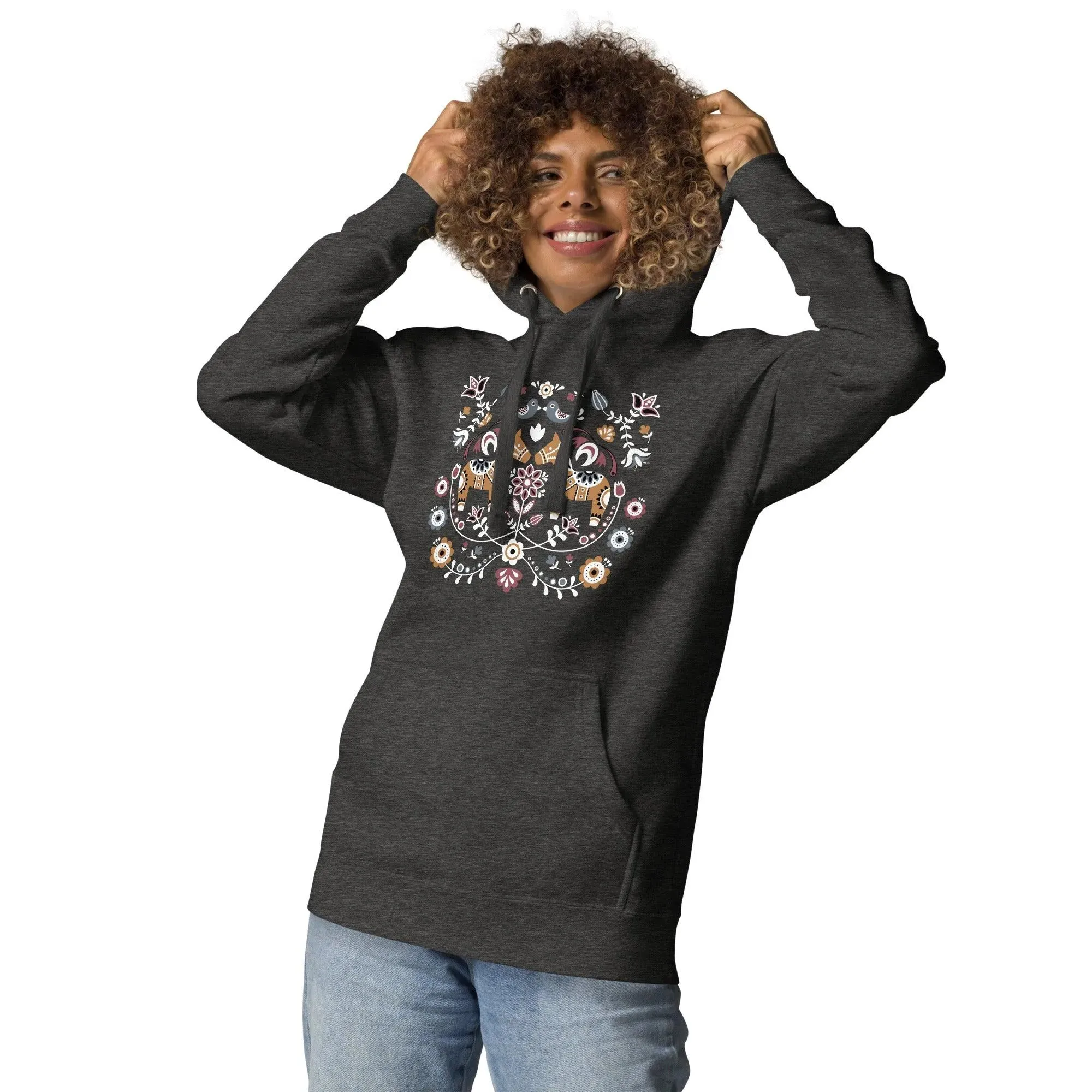 Swedish Dala Horse Hoodie