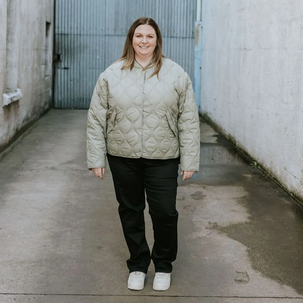 Talei Women's Quilted  Bomber - Green Tea