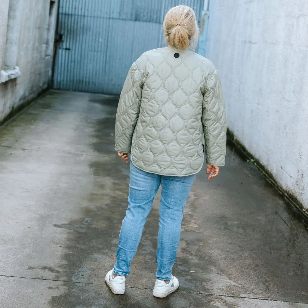 Talei Women's Quilted  Bomber - Green Tea