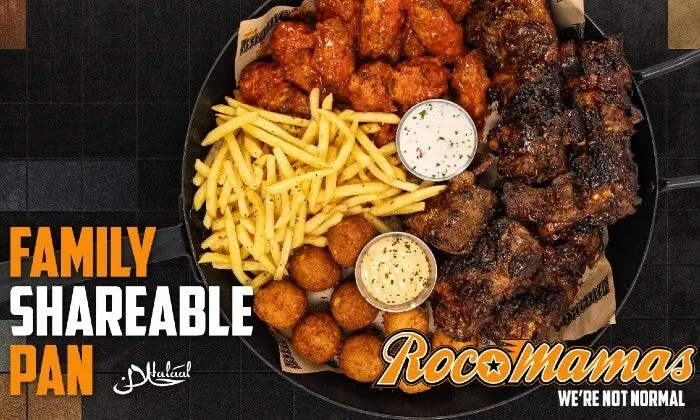 The Rocomamas Family Share Pan – Ribs, Wings & More at RocoMamas Vangate Mall