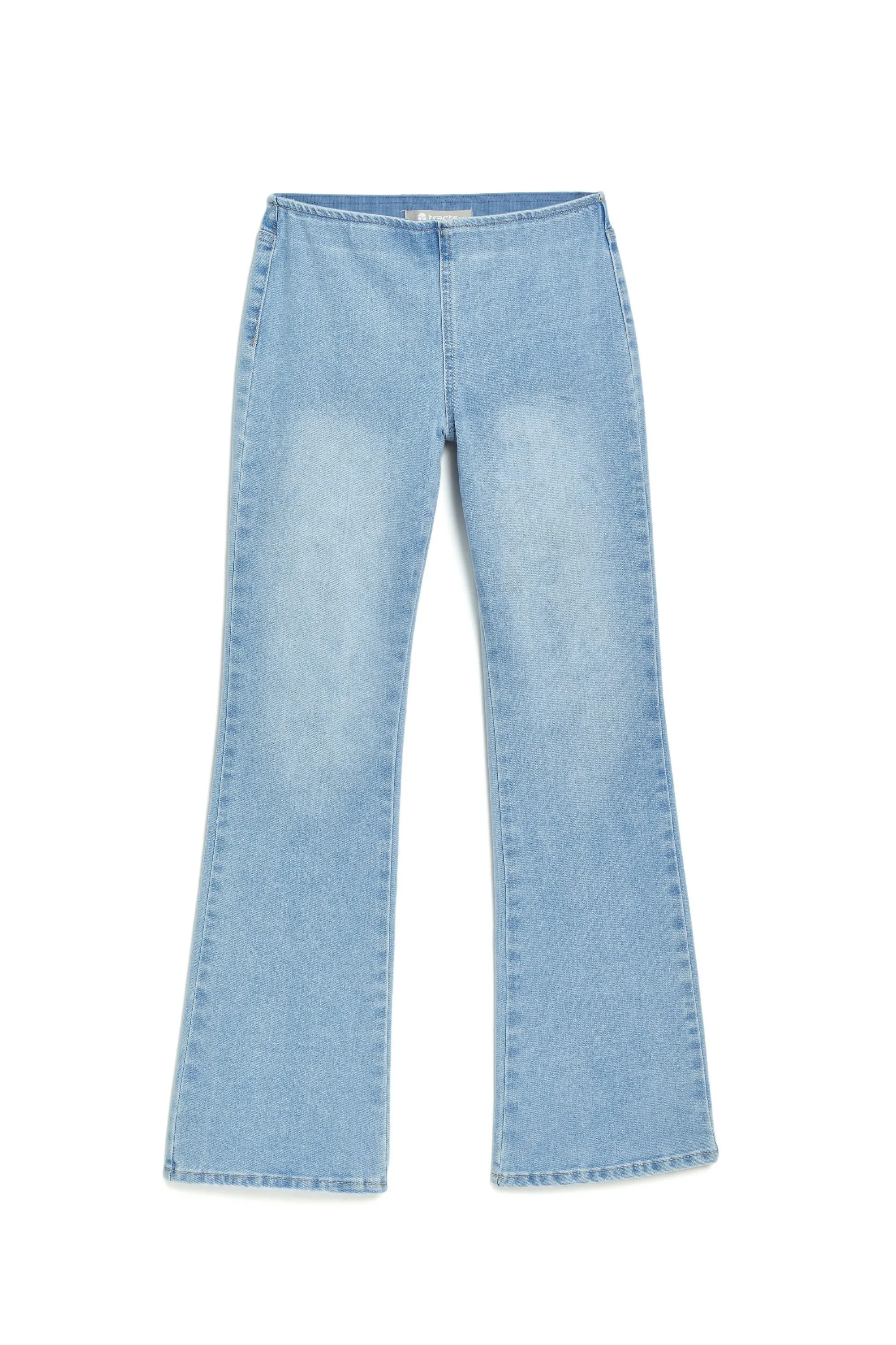 TWEEN PULL ON LIGHT INDIGO FLARE JEANS