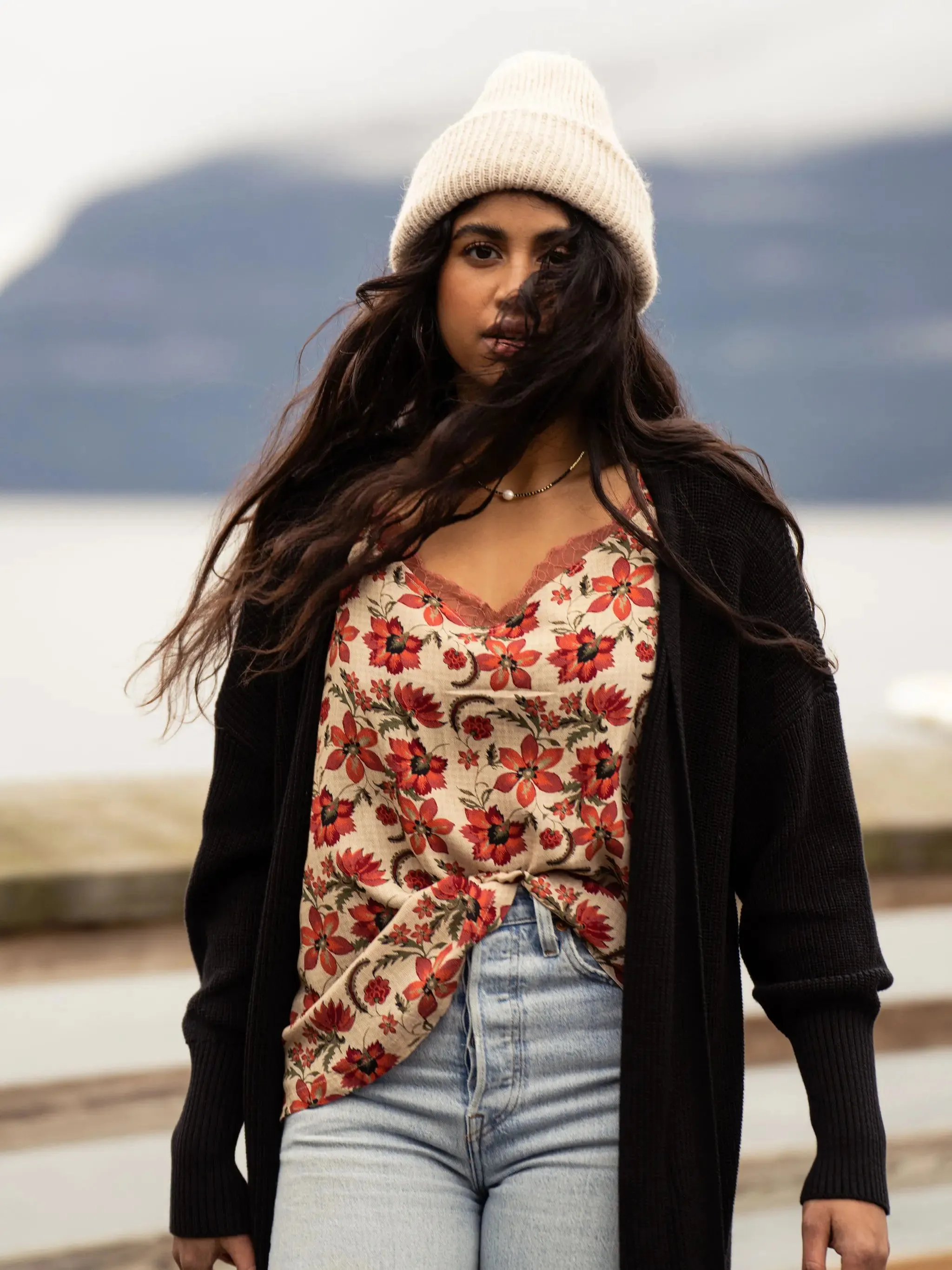 Twiggy Slip Tank | Vintage Floral Print