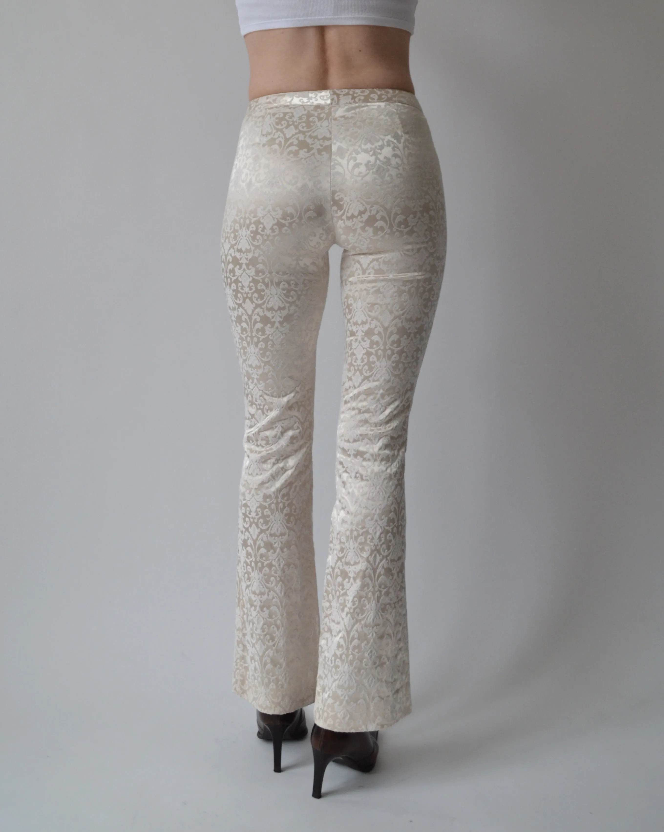 Vintage Le Château Satin Cream Pants