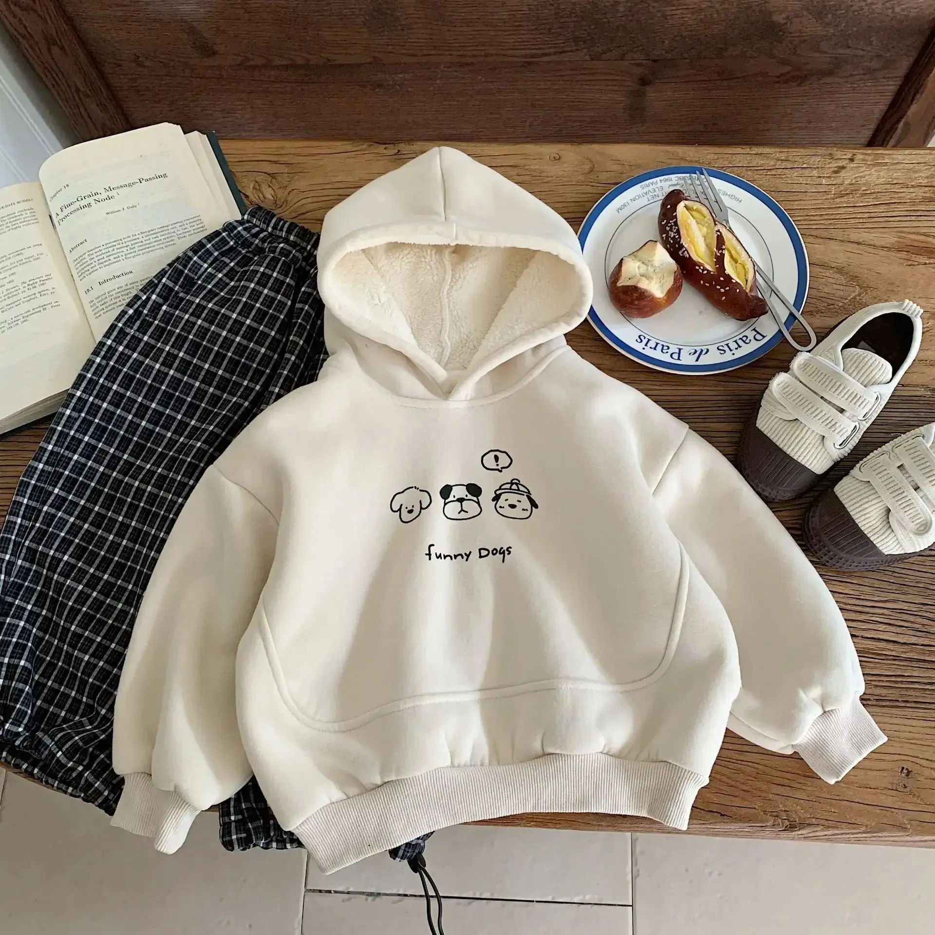 Warm Cartoon Fleece Hoodie