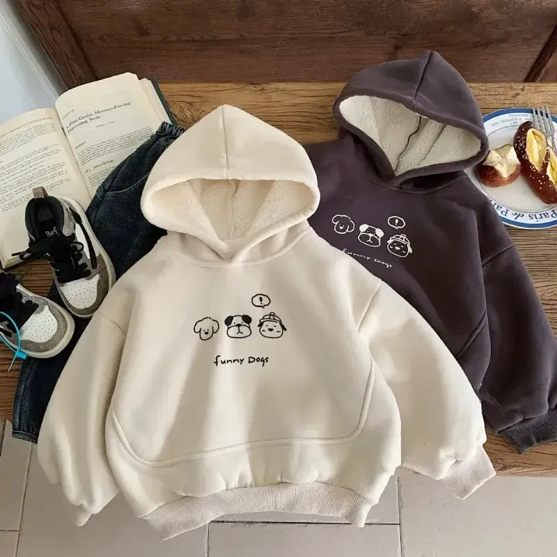 Warm Cartoon Fleece Hoodie