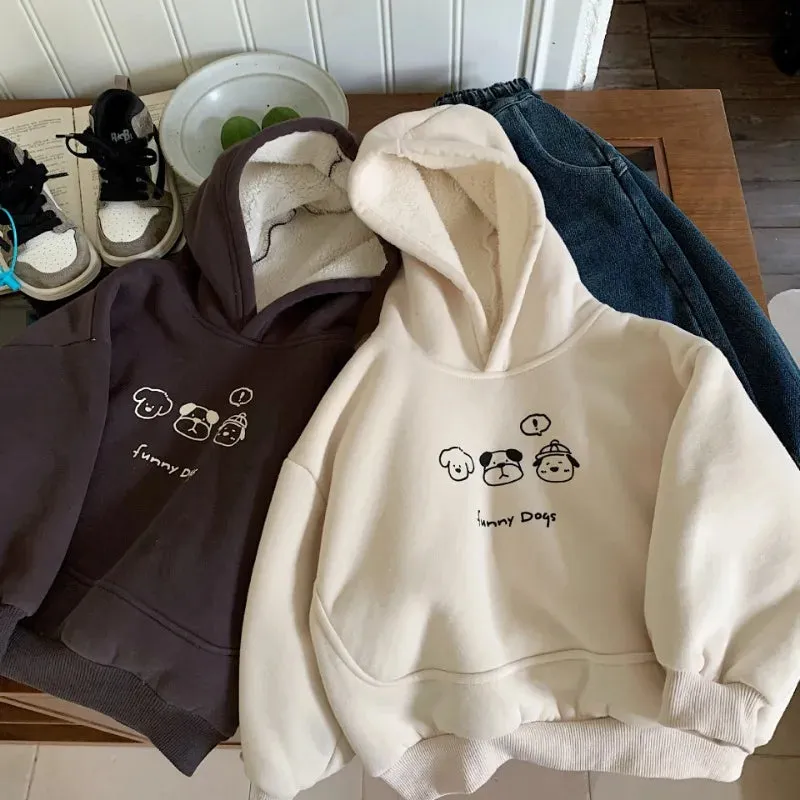 Warm Cartoon Fleece Hoodie