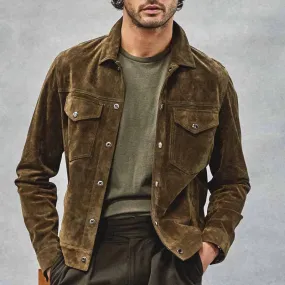 WIAOFELLAS  -  Vintage Solid Corduroy Hunting Jackets Men Casual Single Breasted Lapel Shirt Male Coat Winter Autumn Long Sleeve Men's Clothing