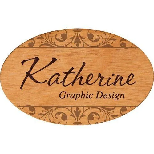 Wooden Name Tag
